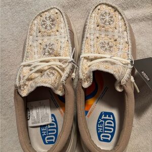 Hey Dude Irish Cream Multi Suede Slip-Ons